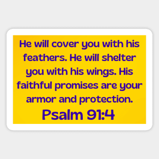 Bible Verse Psalm 91:4 Magnet